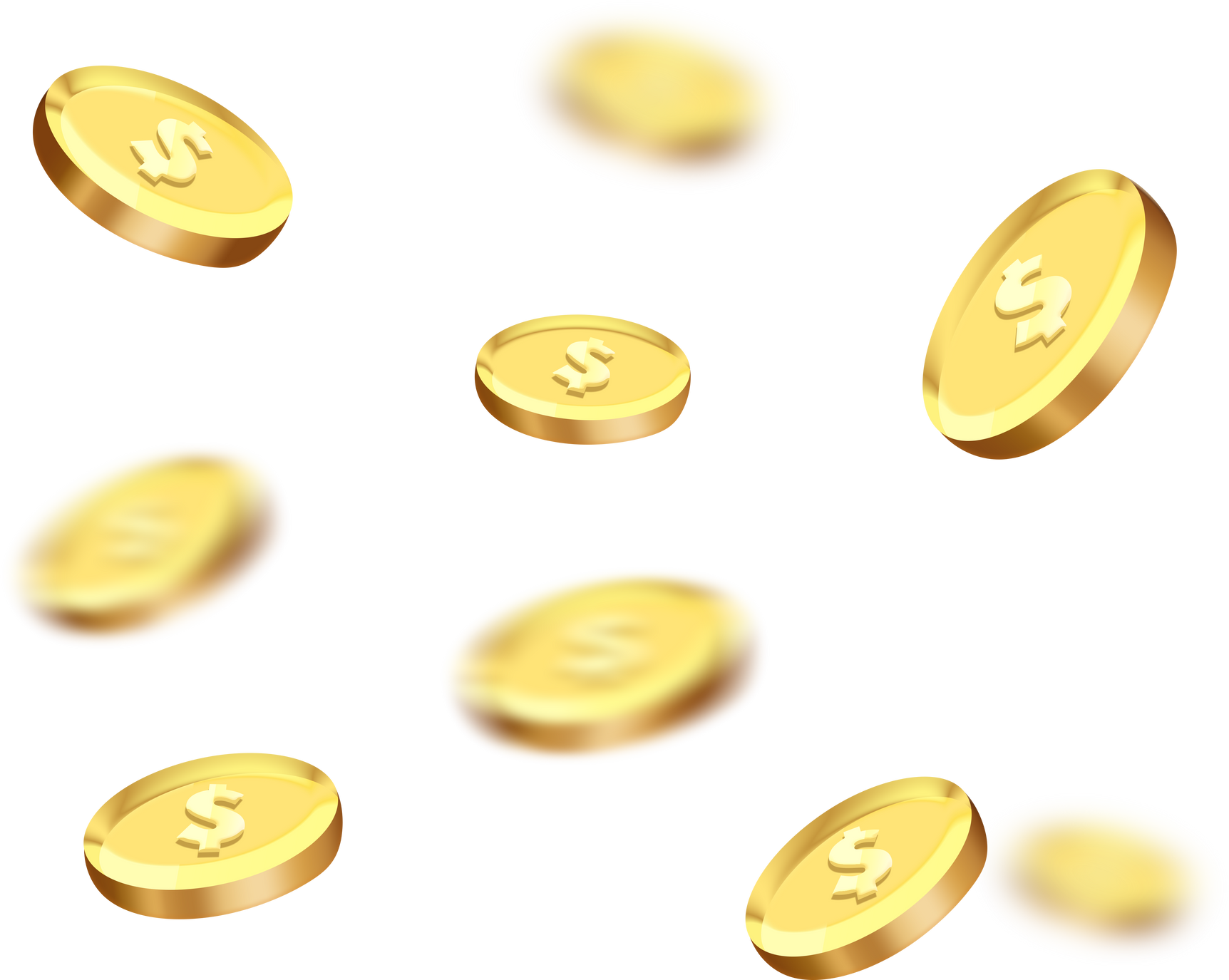 3d golden coin